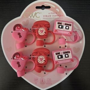 Valentine Straw Toppers